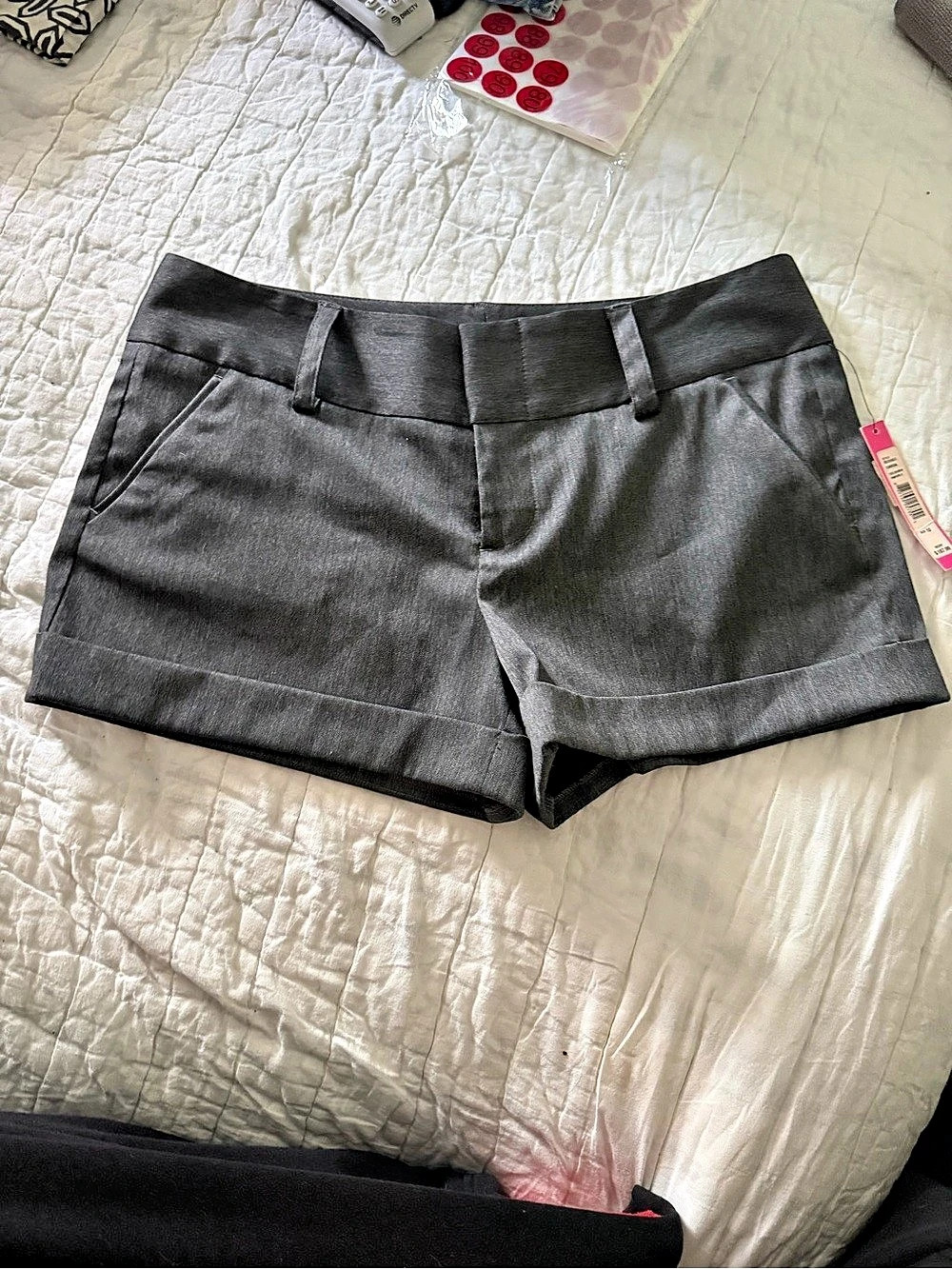 alice + olivia High-Waist Shorts Gray Size 10 R71 made in NYC